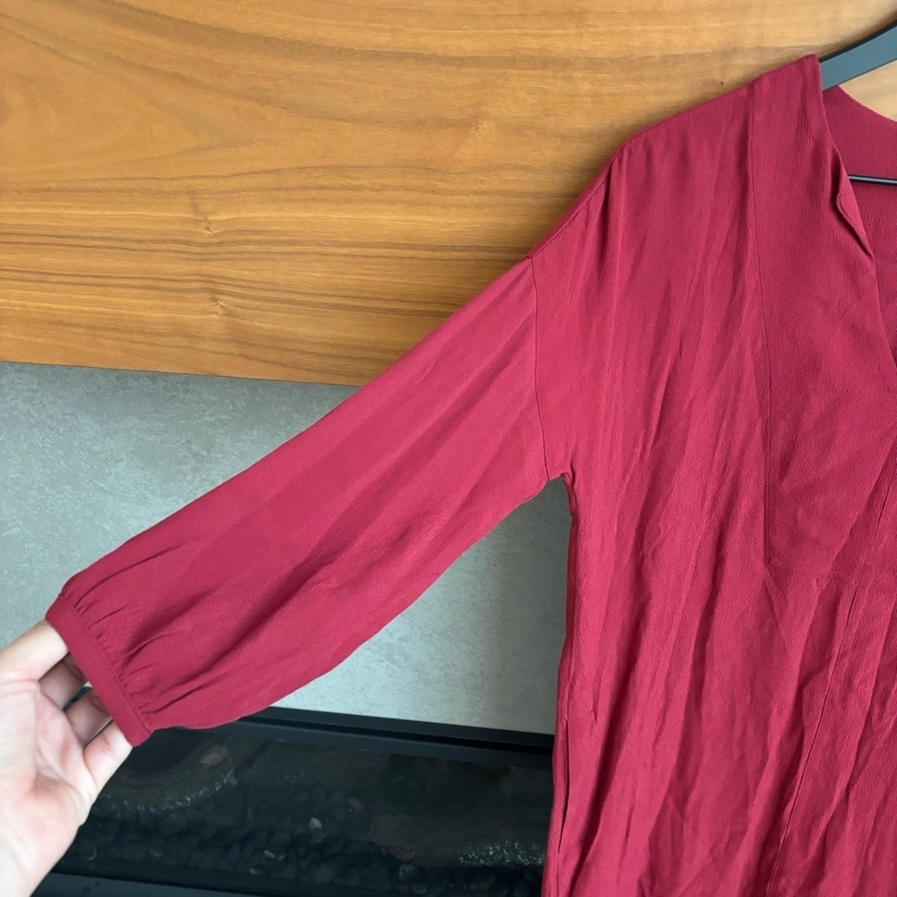 NWT Madewell Red Du Jour Tunic Dress, Size XS - Picture 8 of 15